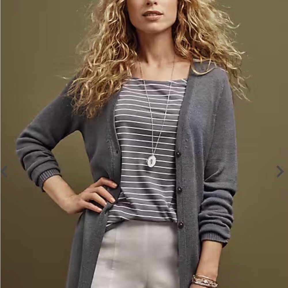 J. Jill Gray Cardigan Sweater